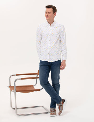 Light Green Slim Fit Long Sleeve Shirt