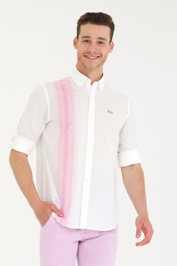 Men's White Long Sleeve Shirt