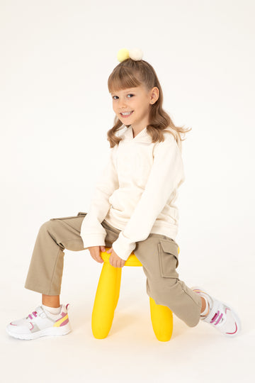 Girls' Outdoor Khaki Sweatpants
