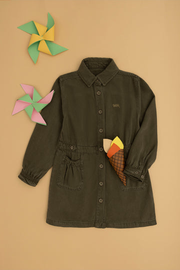 Girl's Khaki Jean Dress