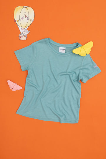 Girls' Mint Crew Neck Knitted T-Shirt