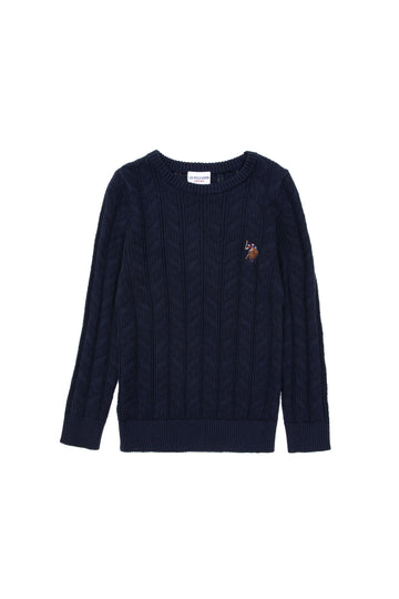 Boy's Navy Blue Basic Sweater