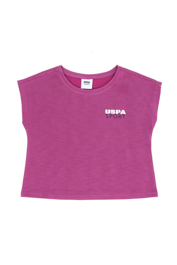 Girls' Violet Crew Neck T-Shirt