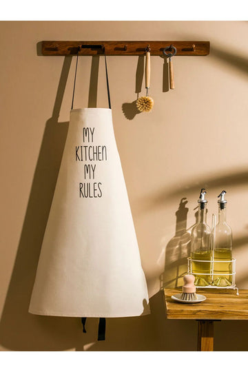LCW HOME Ecru Letter Printed Kitchen Apron