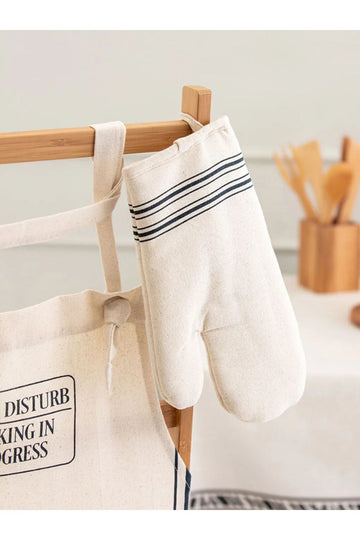 LCW HOME Navy Blue Striped Oven Gloves