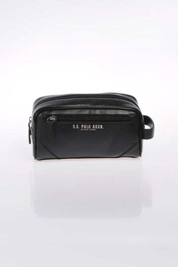 U.S. Polo Assn. Original Black Leather Shaving Bag