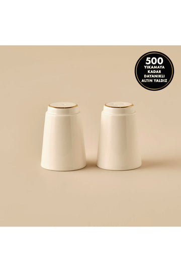 Opal Porcelain Salt-Pepper Holder Gold (7x5 cm)