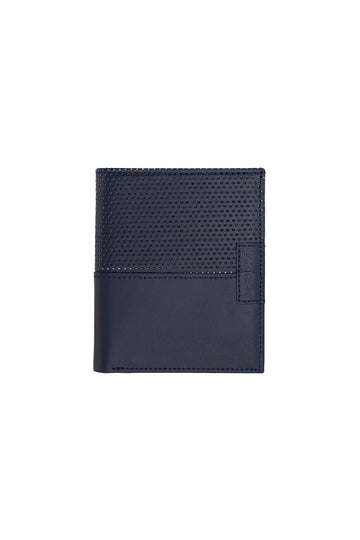 U.S. POLO ASSN. 24013-24014-24615 GENUINE LEATHER WALLET CARD HOLDER NAVY