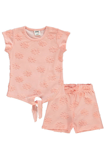 Baby Girl Shorts Set 6-18 Months Powder