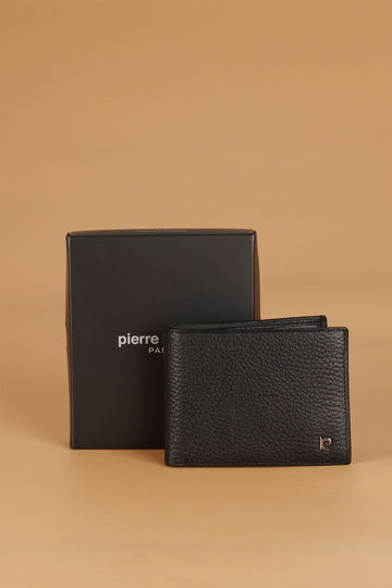 3234 Genuine Leather Men's Wallet Card Holder FLOTUR-BLACK