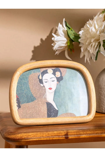 LCW HOME Decorative Photo Frame with Light Brown Legs 14 Cm