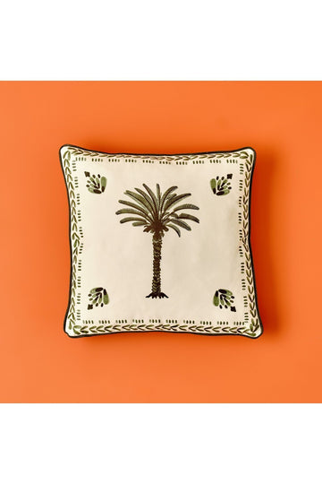 Alice Cushion White-Green (45x45 cm)