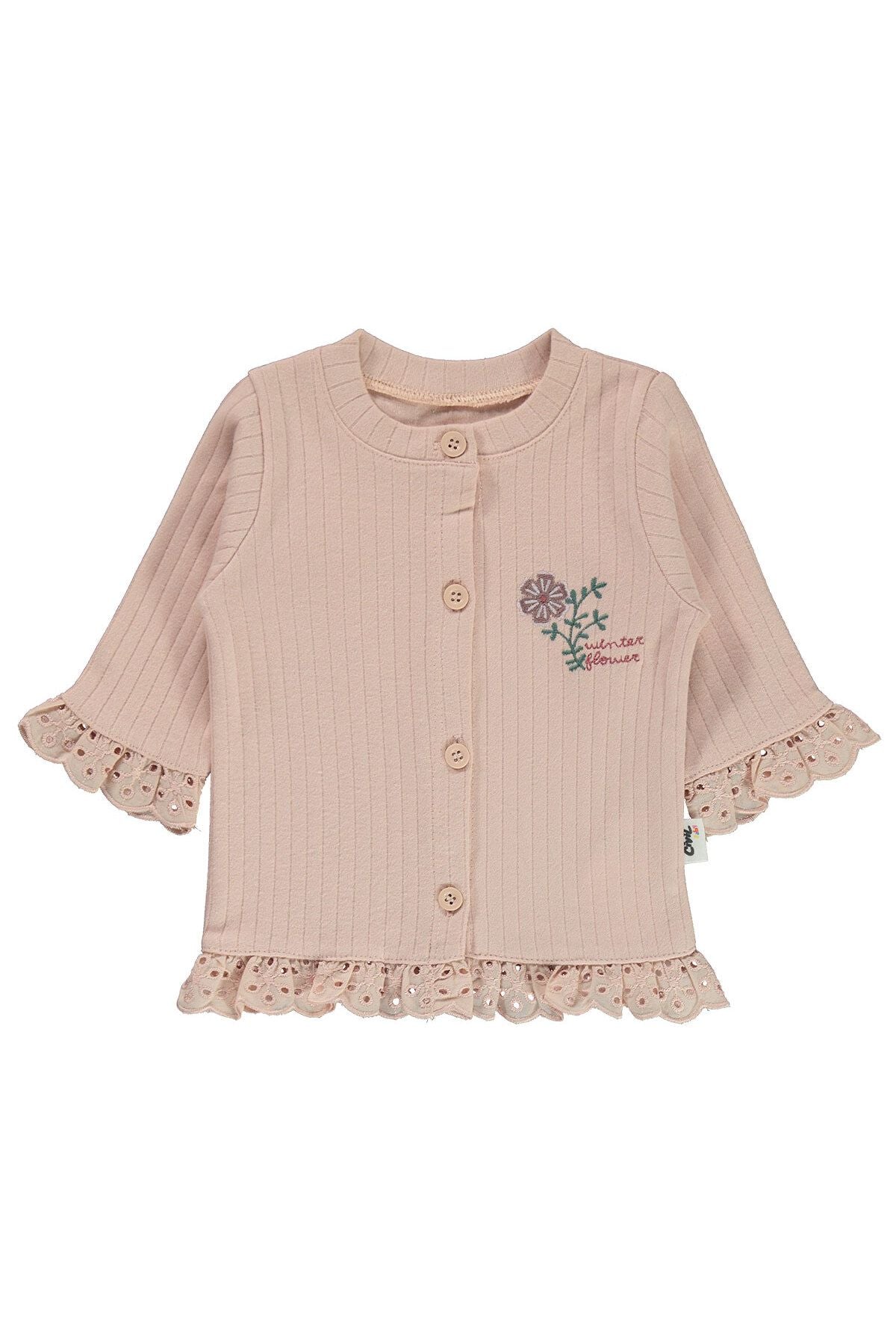 Baby Girl Sleepwear Set 1-9 Months Light Powder