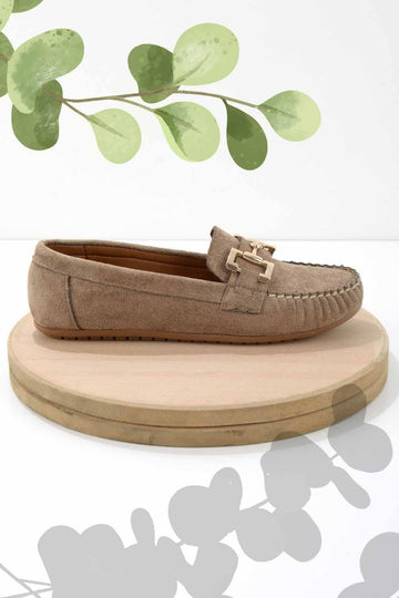 Mink Suede Women's Loafer Shoes K01778166502