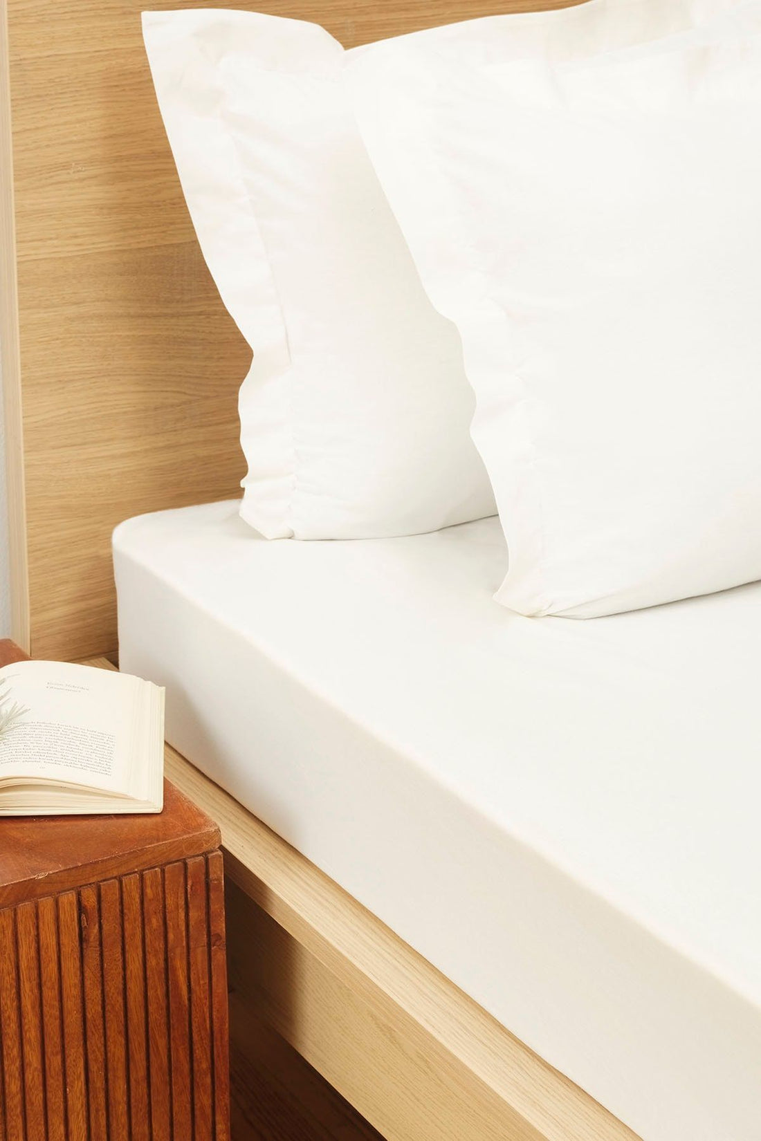 Combed Fitted Bed Sheet Double Ecru 160x200+30 Cm