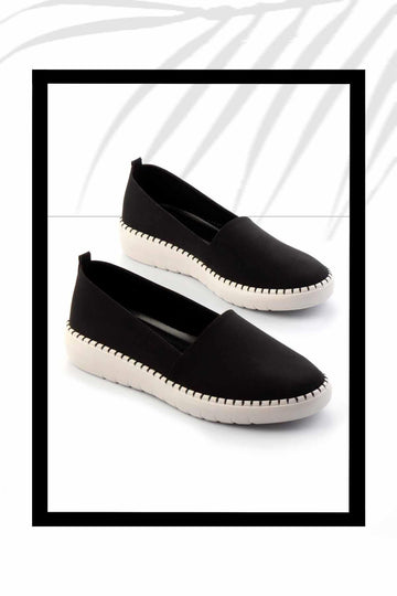 Black Fabric Women Casual Shoes K01309240104