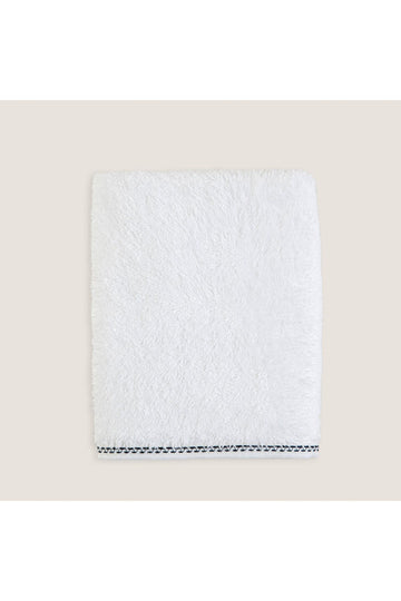 Madeline Face Towel 50x90 Cm White/Marin Blue