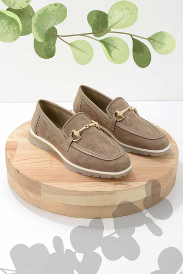 Mink Suede Women's Loafer Shoes K01225090202