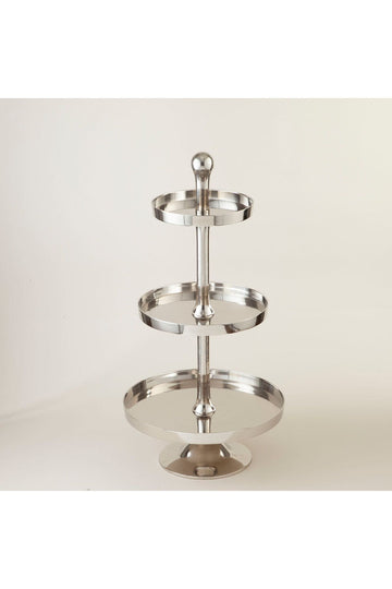 Glam 3 Tier Decorative Stand M Silver