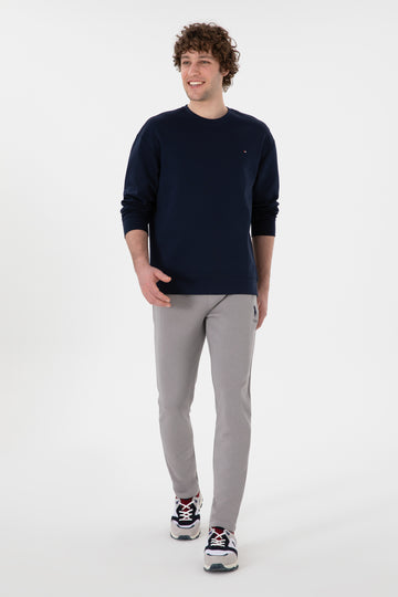 Men's Slim Fit Straight Leg Grey Sweatpants