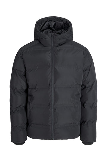 Jack Jones Jjesoho Puffer Hood Sn Pls Mens Black Plus Size Coats 12284655-02