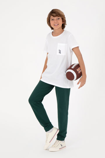 Boy's Dark Green Sweatpants