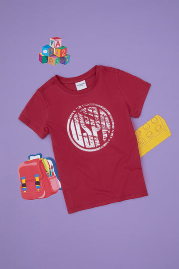 Boy's Cherry Basic Crew Neck T-Shirt