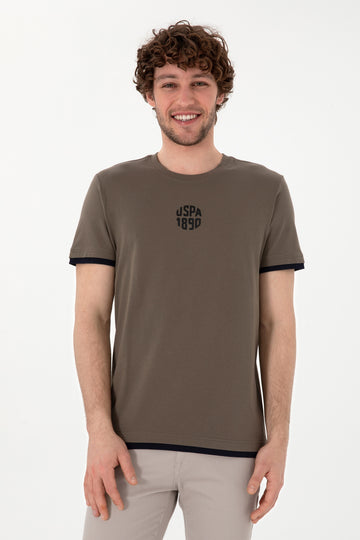Men's Regular Fit Crew Neck Mink T-Shirt
