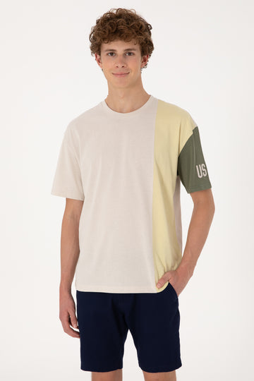 Men's Comfort Fit Crew Neck Stone T-Shirt