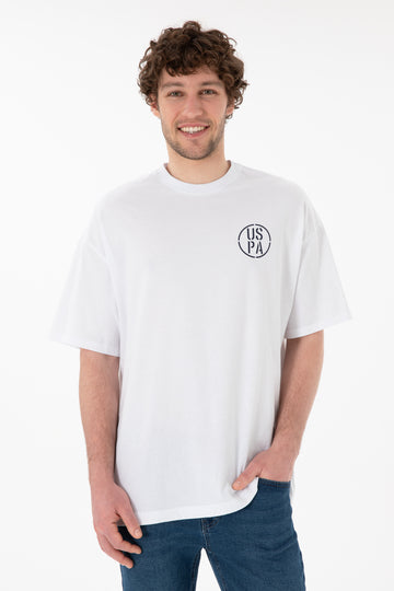 Men's Oversize Fit Crew Neck White T-Shirt