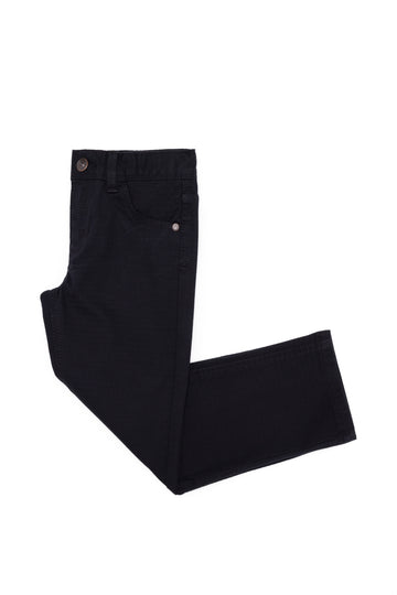 Boy's Black Canvas Pants