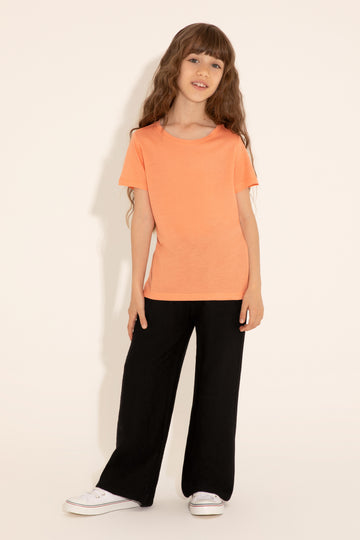 Girls' Salmon Crew Neck T-Shirt