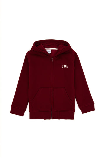 Boy's Burgundy Knitted Cardigan