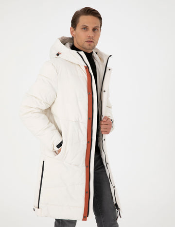 Ecru Regular Fit Coat