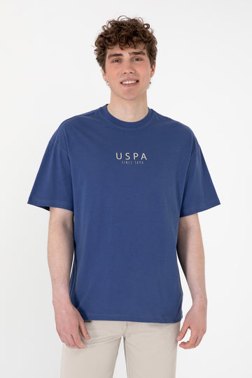 Men's Oversize Fit Crew Neck Light Navy T-Shirt