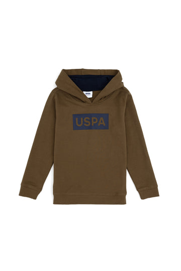 Boy's Khaki Hooded Sweatshirt
