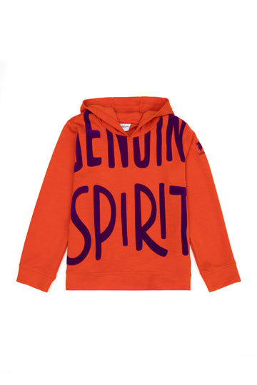 Girl's Orange Hooded Sweatshirt