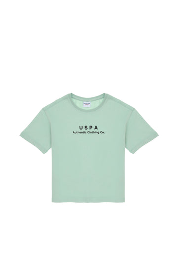 Boys' Water Green Comfort Basic Crew Neck T-Shirt