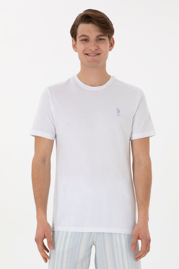 Men's Regular Fit Crew Neck White T-Shirt
