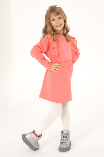 Girl's Pomegranate Flower Knitted Dress