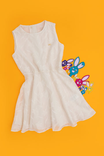 Girls' Ecru Knit Dress