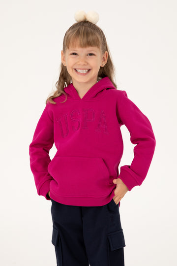 Girl's Fuchsia Basic Sweatshirt
