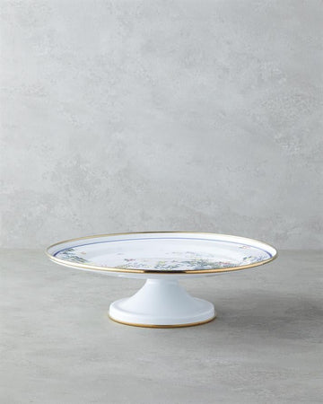 Artistic Flower Enamel Cake Stand 31 cm Colorful