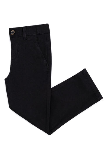 Boy's Black Canvas Pants