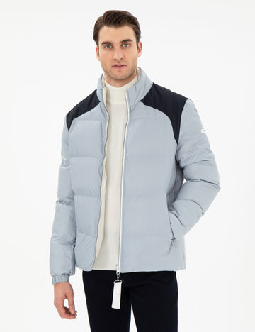 Navy Blue Double Sided Goose Down Coat