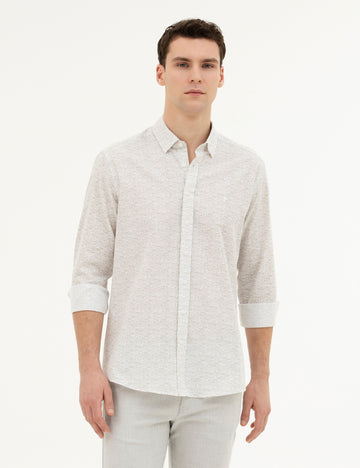 Green Regular Fit Long Sleeve Shirt