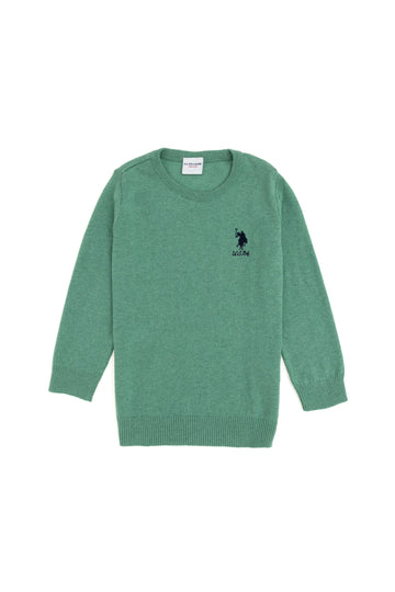 Girl's Mint Basic Sweater