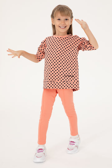 Girl's Salmon Leggings