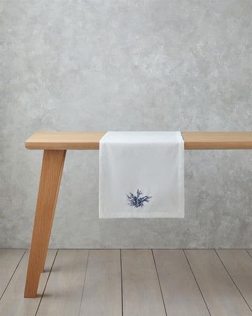Charmed Polyester Runner 40x140 cm White - Navy