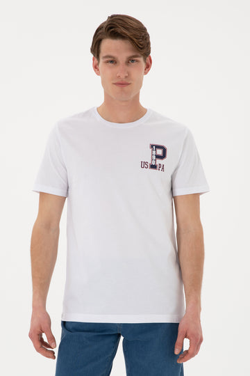 Men's Regular Fit Crew Neck White T-Shirt